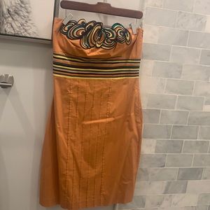 Catherine Malandrino strapless Dress Orange